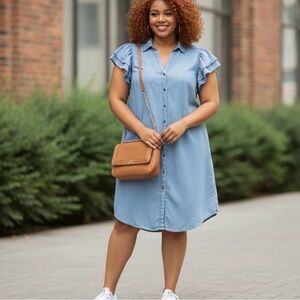 Jane & Delancey NWT Shift Dress 1X Blue